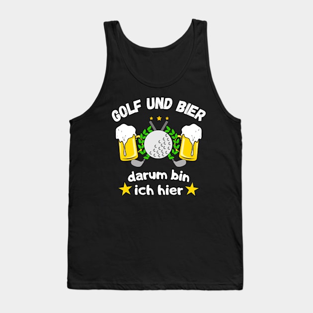 Golf und Bier Lustiges Golfspieler Spaß Tank Top by Foxxy Merch